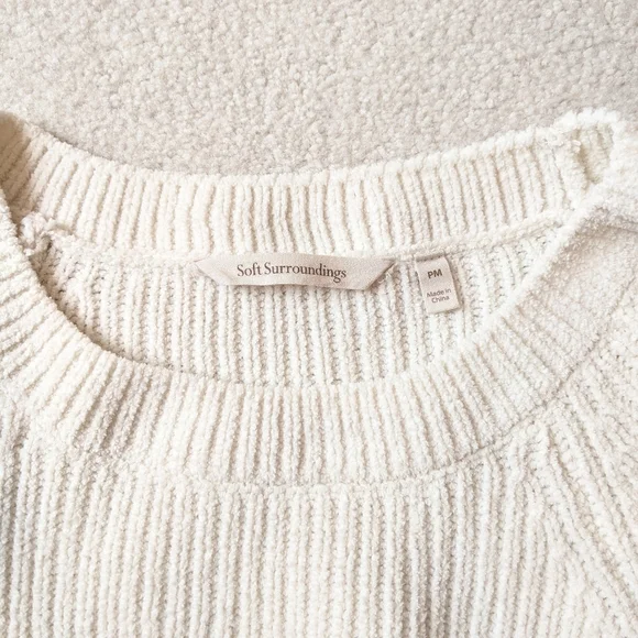 Soft Surroundings cream colored crew neck sweater - Picture 6 of 8
